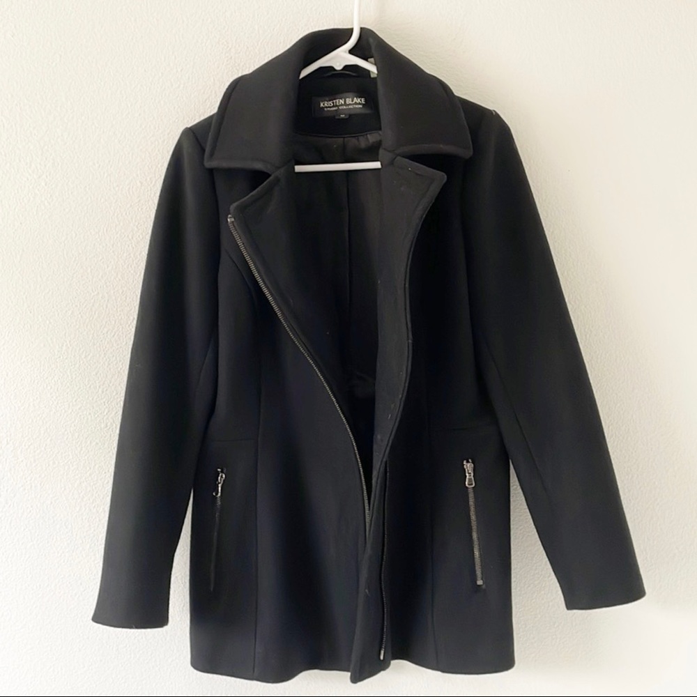 Kristen Blake Studio Collection Lambswool Lines Coat